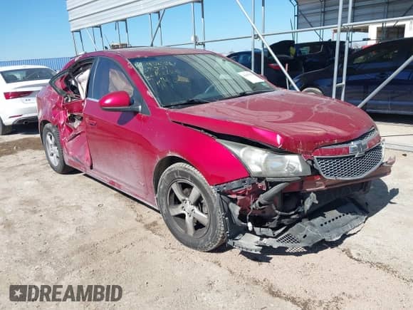 2014 Chevrolet Cruze 1LT with VIN 1G1PD5SB6E7138521, listed as a IAAI auction lot 41667870 with 105,093 mi miles and . Bid and sale history available at DreamBid. Image 1.