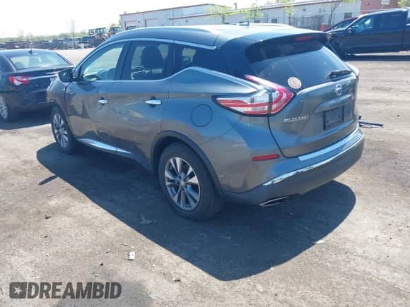 2015 Nissan Murano SL with VIN 5N1AZ2MH3FN216809, listed as a IAAI auction lot 42225429 with 128,826 mi miles and . Bid and sale history available at DreamBid. Image 3.