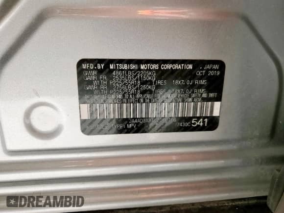 2020 Mitsubishi Outlander SE z VIN JA4AD3A34LZ016716, wystawiony jako Copart lot #70956755 z przebiegiem 63 444 mil mil oraz Czysty tytuł • Clean title. Historia ofert i sprzedaży dostępna na DreamBid. Obrazek 13.