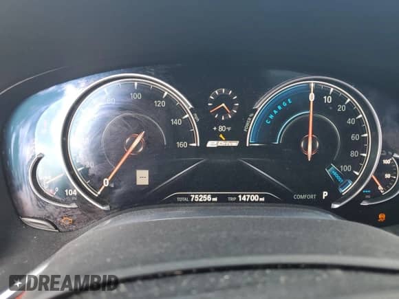 2017 BMW 7 Series 740e xDrive with VIN WBA7J2C3XHG497958, listed as a Copart auction lot 58203604 with 75,256 mi miles and Salvage title. Bid and sale history available at DreamBid. Image 9.