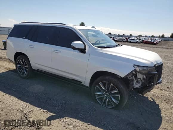 2021 Cadillac Escalade Sport with VIN 1GYS4FKL3MR399070, listed as a Copart auction lot 69247615 with 45,454 mi miles and Salvage title. Bid and sale history available at DreamBid. Image 4.