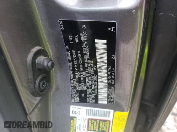 2016 Toyota Sienna LE with VIN 5TDJK3DCXGS136423, listed as a Copart auction lot 47797955 with 126,344 mi miles and Clean title. Bid and sale history available at DreamBid. Image 13.