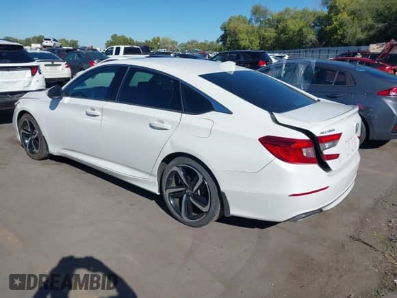2020 Honda Accord Sport with VIN 1HGCV2F30LA025010, listed as a IAAI auction lot 43283298 with 56,896 mi miles and . Bid and sale history available at DreamBid. Image 3.