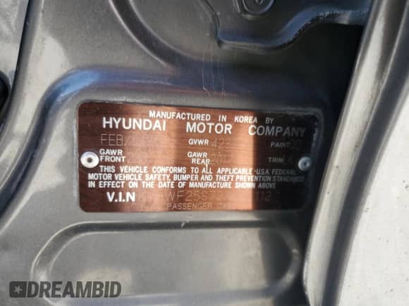 2002 Hyundai Sonata z VIN KMHWF25S72A624112, wystawiony jako Copart lot #56196195 z przebiegiem 54 206 mil mil oraz Szkoda całkowita • Salvage title. Historia ofert i sprzedaży dostępna na DreamBid. Obrazek 12.