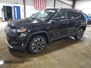 2022 Jeep Compass (RED) Edition with VIN 3C4NJDCB8NT113406, listed as a Copart auction lot 71039445 with 24,755 mi miles and Salvage title. Bid and sale history available at DreamBid. Image 1.