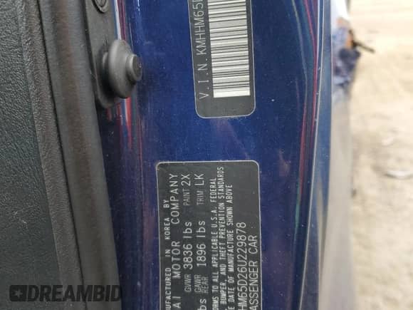2006 Hyundai Tiburon GS с VIN KMHHM65D26U229878, выставлен на аукционе Copart как лот 70600534 с пробегом 140 245 миль миль и Списание • Salvage title. История ставок и продаж доступна на DreamBid. Изображение 14.