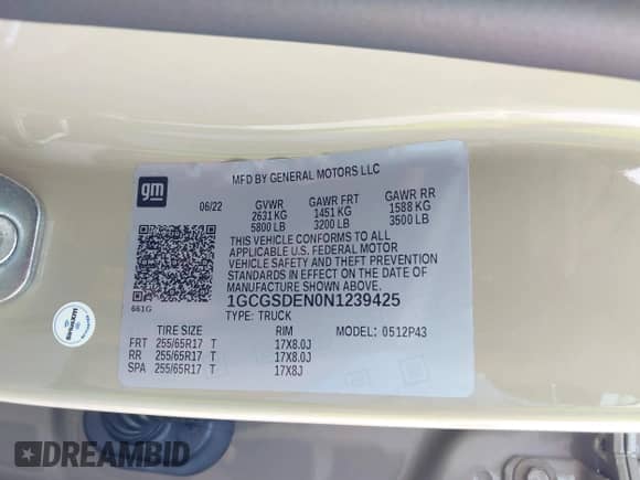 2022 Chevrolet Colorado 2WD Z71 с VIN 1GCGSDEN0N1239425, выставлен на аукционе IAAI как лот 42150494 с пробегом 29 336 миль миль и . История ставок и продаж доступна на DreamBid. Изображение 9.