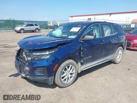 2022 Chevrolet Equinox LS with VIN 3GNAXSEV8NS152440, listed as a IAAI auction lot 42458916 with 26,735 mi miles and . Bid and sale history available at DreamBid. Image 2.