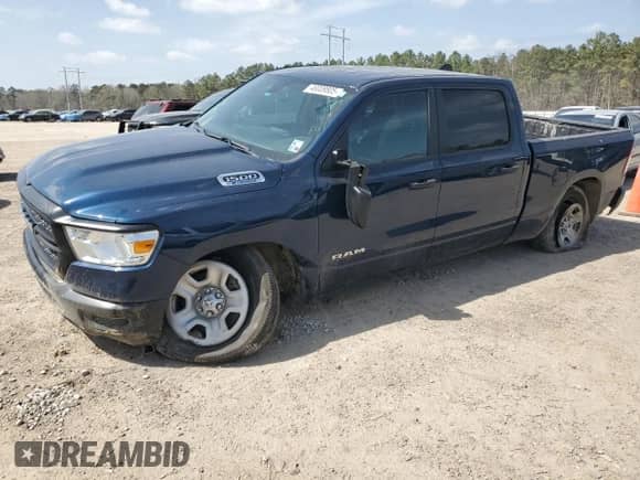 2022 Ram 1500 with VIN 1C6RRENG1NN112811, listed as a Copart auction lot 48009805 with 57,522 mi miles and Salvage title. Bid and sale history available at DreamBid. Image 1.