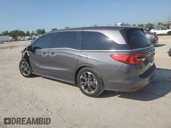 2022 Honda Odyssey Elite with VIN 5FNRL6H93NB054986, listed as a Copart auction lot 71352585 with 83,146 mi miles and Salvage title. Bid and sale history available at DreamBid. Image 2.
