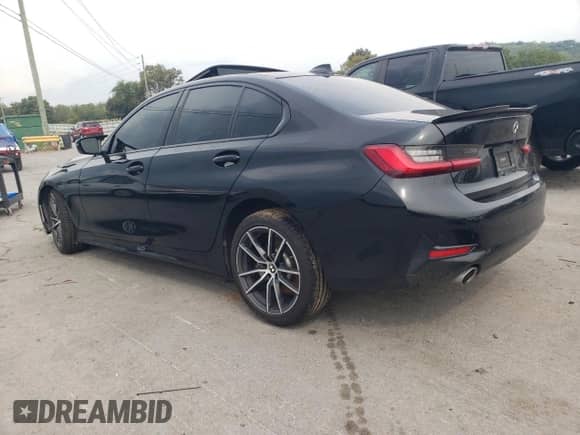 2019 BMW 3 Series 330i with VIN WBA5R1C52KFH13281, listed as a Copart auction lot 81590635 with Not provided miles and Salvage title. Bid and sale history available at DreamBid. Image 2.