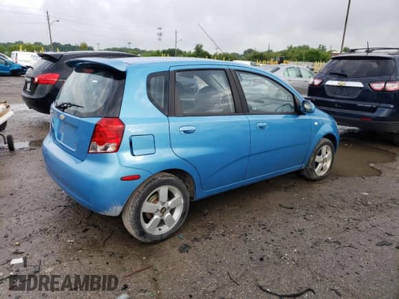 2006 Chevrolet Aveo LT with VIN KL1TG66656B650583, listed as a Copart auction lot 59391245 with 91,663 mi miles and Salvage title. Bid and sale history available at DreamBid. Image 3.