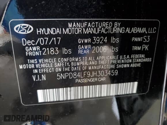 2018 Hyundai Elantra SEL с VIN 5NPD84LF9JH303459, выставлен на аукционе Copart как лот 80284335 с пробегом 117 393 миль миль и Списание • Salvage title. История ставок и продаж доступна на DreamBid. Изображение 12.