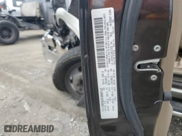 2010 Dodge 3500 Laramie with VIN 3D73Y4CLXAG172722, listed as a Copart auction lot 85875144 with Not provided miles and Salvage title. Bid and sale history available at DreamBid. Image 15.