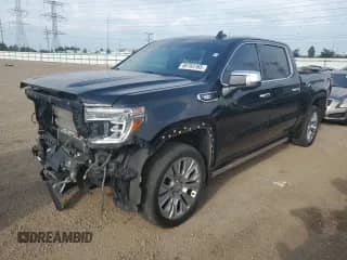 2021 GMC Sierra 1500 Denali z VIN 1GTU9FET6MZ207880, wystawiony jako Copart lot #66163165 z przebiegiem 116 167 mil mil oraz Szkoda całkowita • Salvage title. Historia ofert i sprzedaży dostępna na DreamBid. Obrazek 1.