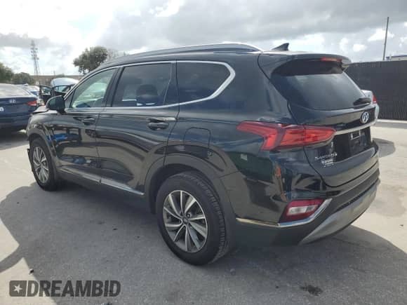 2019 Hyundai Santa Fe SEL with VIN 5NMS33AD7KH128869, listed as a Copart auction lot 85722265 with 55,127 mi miles and Salvage title. Bid and sale history available at DreamBid. Image 2.