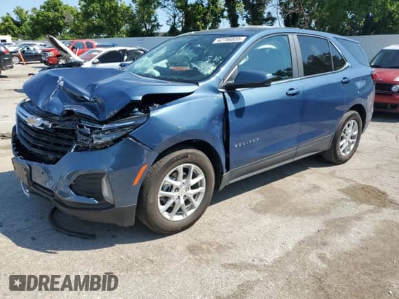 2024 Chevrolet Equinox LT с VIN 3GNAXKEG3RL131027, выставлен на аукционе Copart как лот 62786855 с пробегом 7 118 миль миль и Списание • Salvage title. История ставок и продаж доступна на DreamBid. Изображение 1.