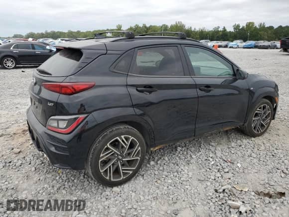 2023 Hyundai Kona N Line with VIN KM8K33A3XPU991393, listed as a Copart auction lot 71996305 with 35,394 mi miles and Salvage title. Bid and sale history available at DreamBid. Image 3.