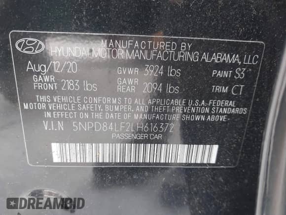 2020 Hyundai Elantra SEL с VIN 5NPD84LF2LH616372, выставлен на аукционе IAAI как лот 42847749 с пробегом 48 961 миль миль и . История ставок и продаж доступна на DreamBid. Изображение 9.