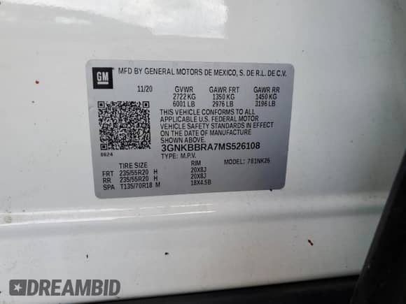 2021 Chevrolet Blazer LT z VIN 3GNKBBRA7MS526108, wystawiony jako Copart lot #84999775 z przebiegiem 110 200 mil mil oraz Szkoda całkowita • Salvage title. Historia ofert i sprzedaży dostępna na DreamBid. Obrazek 14.