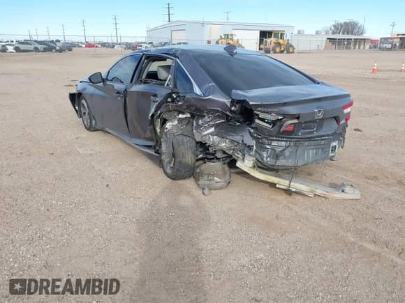 2020 Honda Accord EX-L with VIN 1HGCV1F54LA057566, listed as a IAAI auction lot 41213040 with 90,219 mi miles and . Bid and sale history available at DreamBid. Image 3.