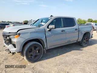 2024 Chevrolet Silverado 1500 Custom with VIN 1GCPABEKXRZ322378, listed as a Copart auction lot 69146745 with 16,306 mi miles and Salvage title. Bid and sale history available at DreamBid. Image 1.