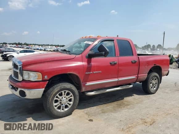 2005 Dodge 3500 SLT with VIN 3D7LS38CX5G765457, listed as a Copart auction lot 68949115 with Not provided miles and Salvage title. Bid and sale history available at DreamBid. Image 1.