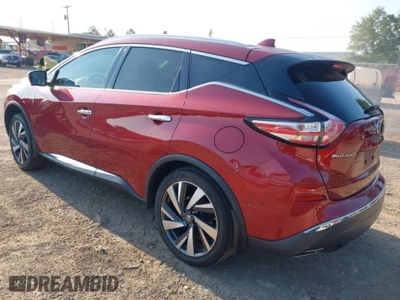 2018 Nissan Murano Platinum with VIN 5N1AZ2MG8JN101431, listed as a IAAI auction lot 43054403 with 140,643 mi miles and . Bid and sale history available at DreamBid. Image 3.