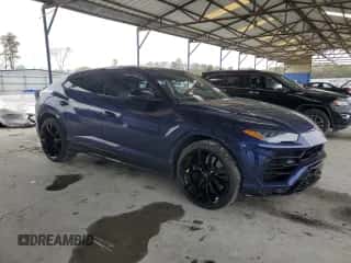 2022 Lamborghini Urus with VIN ZPBUA1ZLXNLA20952, listed as a Copart auction lot 50288375 with 21,260 mi miles and Salvage title. Bid and sale history available at DreamBid. Image 4.