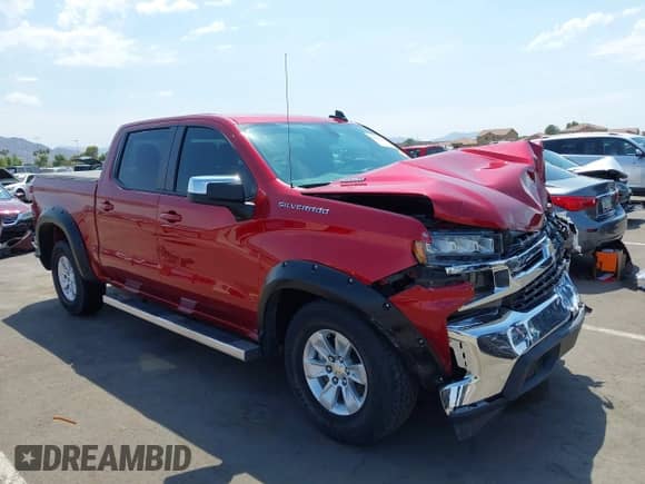 2021 Chevrolet Silverado 1500 LT with VIN 1GCPWCET3MZ266275, listed as a IAAI auction lot 43066913 with 31,684 mi miles and . Bid and sale history available at DreamBid. Image 1.
