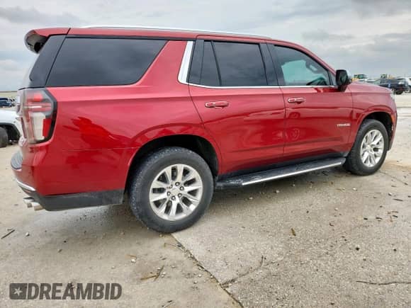 2021 Chevrolet Tahoe Premier with VIN 1GNSKSKD7MR131224, listed as a Copart auction lot 60678085 with 22,900 mi miles and Clean title. Bid and sale history available at DreamBid. Image 3.