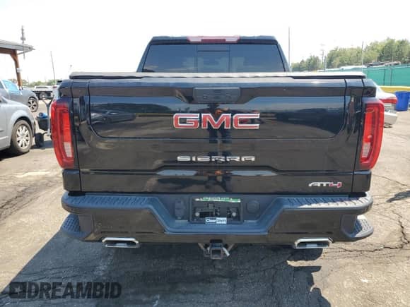2022 GMC Sierra 1500 AT4 with VIN 1GTP9EEL1NZ233974, listed as a Copart auction lot 68958775 with 100,439 mi miles and Salvage title. Bid and sale history available at DreamBid. Image 6.