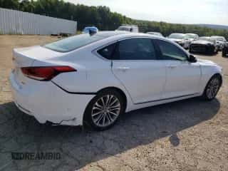 2015 Hyundai Genesis 3.8L with VIN KMHGN4JE9FU030497, listed as a Copart auction lot 58229074 with 166,236 mi miles and Salvage title. Bid and sale history available at DreamBid. Image 3.