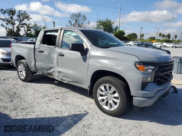 2024 Chevrolet Silverado 1500 Custom с VIN 3GCPABEK6RG182796, выставлен на аукционе Copart как лот 84789895 с пробегом 21 653 миль миль и Списание • Salvage title. История ставок и продаж доступна на DreamBid. Изображение 4.