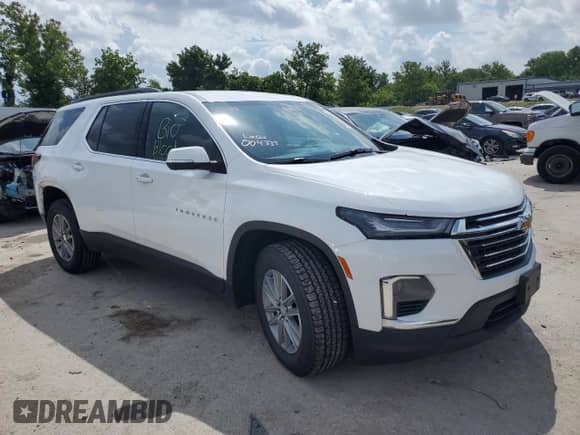 2022 Chevrolet Traverse LT Cloth z VIN 1GNERGKW0NJ118662, wystawiony jako Copart lot #64856055 z przebiegiem 126 865 mil mil oraz Szkoda całkowita • Salvage title. Historia ofert i sprzedaży dostępna na DreamBid. Obrazek 4.