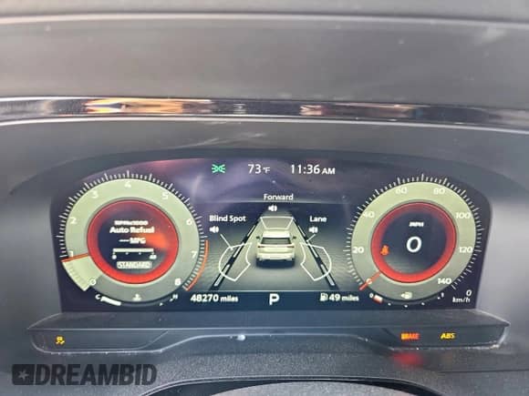 2022 Nissan Pathfinder Platinum with VIN 5N1DR3DH8NC205382, listed as a Copart auction lot 62214595 with 48,270 mi miles and Clean title. Bid and sale history available at DreamBid. Image 9.