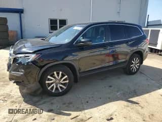 2021 Honda Pilot EX-L z VIN 5FNYF5H51MB017685, wystawiony jako Copart lot #65738335 z przebiegiem 80 076 mil mil oraz Szkoda całkowita • Salvage title. Historia ofert i sprzedaży dostępna na DreamBid. Obrazek 1.