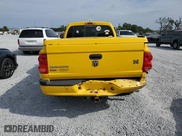 2007 Dodge Dakota SLT with VIN 1D7HW42K57S268053, listed as a Copart auction lot 51789655 with 130,632 mi miles and Salvage title. Bid and sale history available at DreamBid. Image 6.