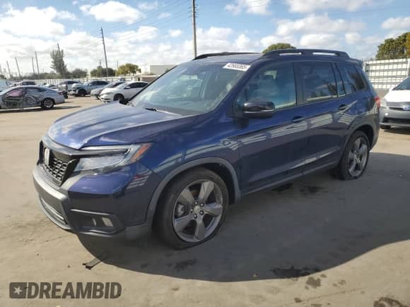 2020 Honda Passport Touring with VIN 5FNYF7H94LB000182, listed as a Copart auction lot 42665365 with 58,051 mi miles and Salvage title. Bid and sale history available at DreamBid. Image 1.
