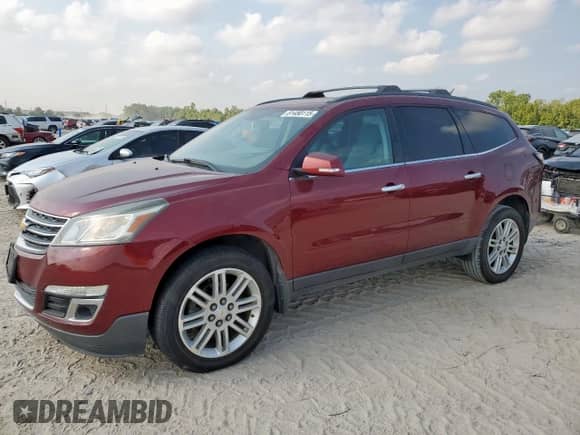 2015 Chevrolet Traverse LT z VIN 1GNKRGKDXFJ117215, wystawiony jako Copart lot #81450115 z przebiegiem 174 708 mil mil oraz Czysty tytuł • Clean title. Historia ofert i sprzedaży dostępna na DreamBid. Obrazek 1.