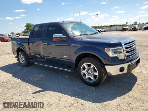 2013 Ford F-150 Lariat with VIN 1FTFW1ET0DFA15540, listed as a Copart auction lot 81657825 with 101,983 mi miles and Salvage title. Bid and sale history available at DreamBid. Image 4.