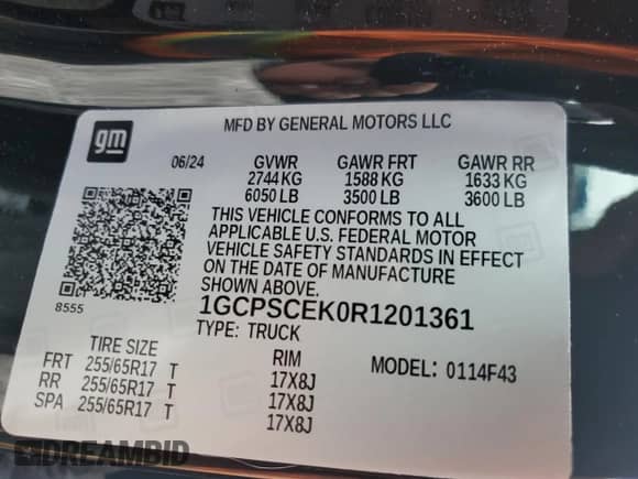 2024 Chevrolet Colorado 2WD LT с VIN 1GCPSCEK0R1201361, выставлен на аукционе Copart как лот 66538105 с пробегом 18 411 миль миль и Списание • Salvage title. История ставок и продаж доступна на DreamBid. Изображение 12.
