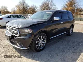 2016 Dodge Durango Citadel Anodized Platinum with VIN 1C4SDJET3GC420012, listed as a Copart auction lot 77735224 with 108,015 mi miles and Salvage title. Bid and sale history available at DreamBid. Image 1.