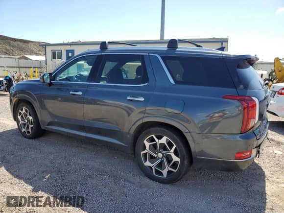 2022 Hyundai Palisade Calligraphy with VIN KM8R74HE8NU457046, listed as a Copart auction lot 46482864 with 23,369 mi miles and . Bid and sale history available at DreamBid. Image 2.