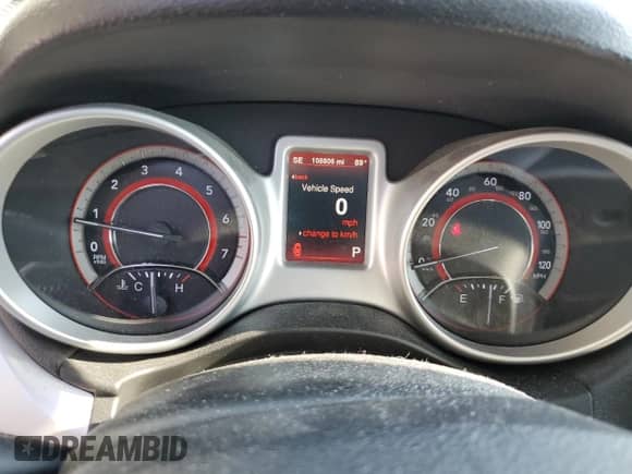 2015 Dodge Journey R/T with VIN 3C4PDDEG6FT740440, listed as a Copart auction lot 81462285 with 108,806 mi miles and Salvage title. Bid and sale history available at DreamBid. Image 9.