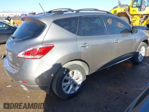 2012 Nissan Murano S with VIN JN8AZ1MU3CW114237, listed as a IAAI auction lot 41711473 with 186,204 mi miles and . Bid and sale history available at DreamBid. Image 4.