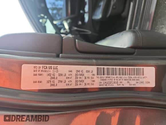 2015 Jeep Grand Cherokee Overland z VIN 1C4RJECG2FC199165, wystawiony jako Copart lot #66711265 z przebiegiem 182 093 mil mil oraz Szkoda całkowita • Salvage title. Historia ofert i sprzedaży dostępna na DreamBid. Obrazek 12.