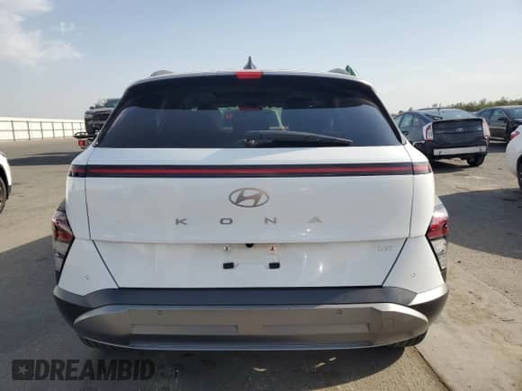 2024 Hyundai Kona Limited с VIN KM8HE3A37RU062320, выставлен на аукционе Copart как лот 71208255 с пробегом 5 547 миль миль и Списание • Salvage title. История ставок и продаж доступна на DreamBid. Изображение 6.
