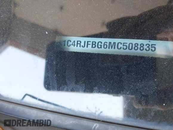 2021 Jeep Grand Cherokee Limited with VIN 1C4RJFBG6MC508835, listed as a IAAI auction lot 43163775 with Not provided miles and . Bid and sale history available at DreamBid. Image 9.