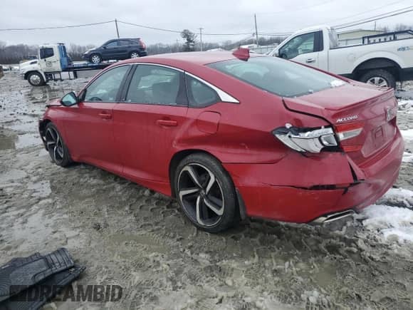 2018 Honda Accord Sport with VIN 1HGCV2E31JA043742, listed as a Copart auction lot 45192525 with 95,455 mi miles and Salvage title. Bid and sale history available at DreamBid. Image 2.